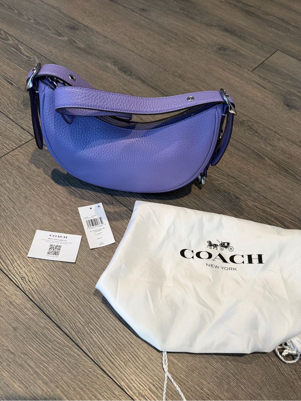 coach luna in light violet - like new